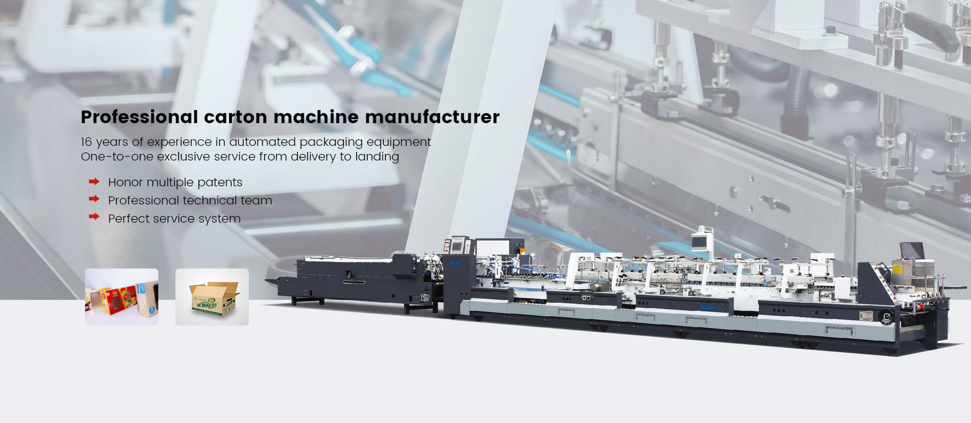 Professional carton machine manufacturer